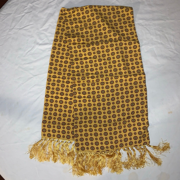 Hortex Accessories - Women's Hortex Yellow Red Patterned Tassel Scarf One Size